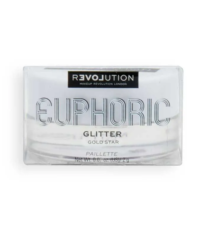 REVOLUTION RELOVE  *EUPHORIC*  GLITTER IRIDISCENTE MULTIUSOS  GOLD STAR