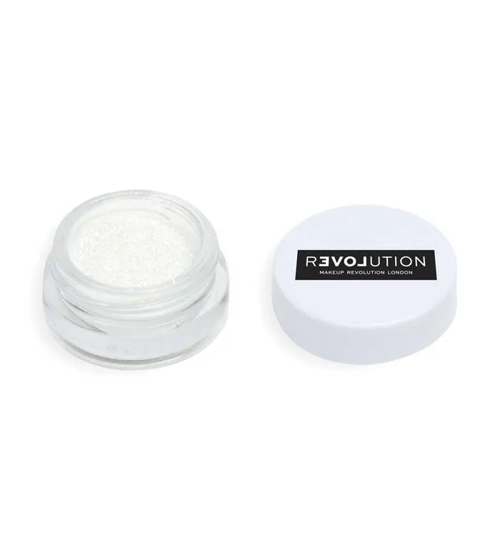 REVOLUTION RELOVE  *EUPHORIC*  GLITTER IRIDISCENTE MULTIUSOS  ICE WHITE
