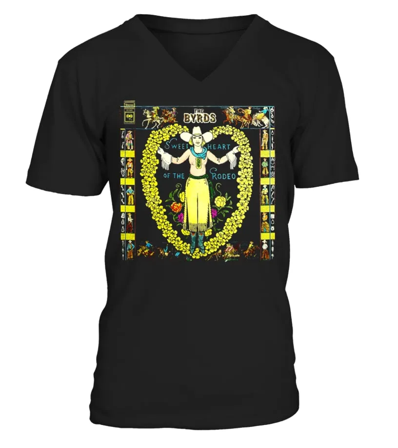 RK60S056BK. THE BYRDS  SWEETHEART OF THE RODEO (1) CAMISETA CUELLO EN V UNISEX