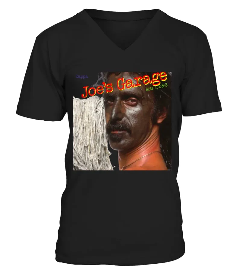 RK70S889BK. FRANK ZAPPA  JOE'S GARAGE ACTS II &AMP; III CAMISETA CUELLO EN V UNISEX