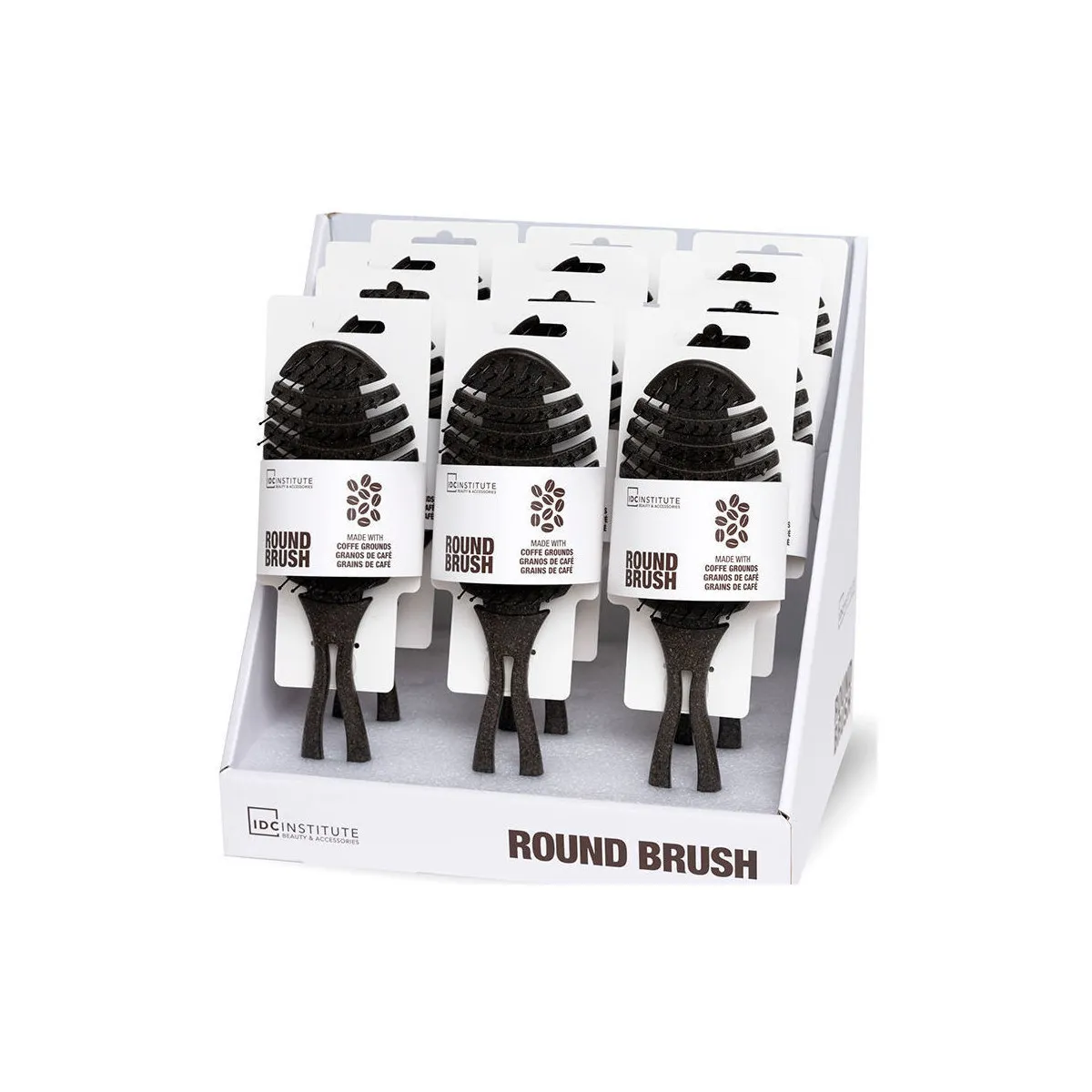 ROUND BRUSH FLEXIBLE HAIR BIOBASED COFFEE
