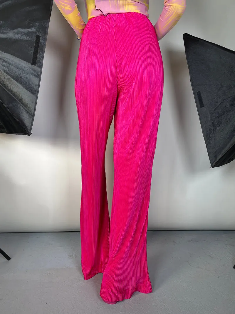 SAINT MALE Pantalón Plisado Fucsia