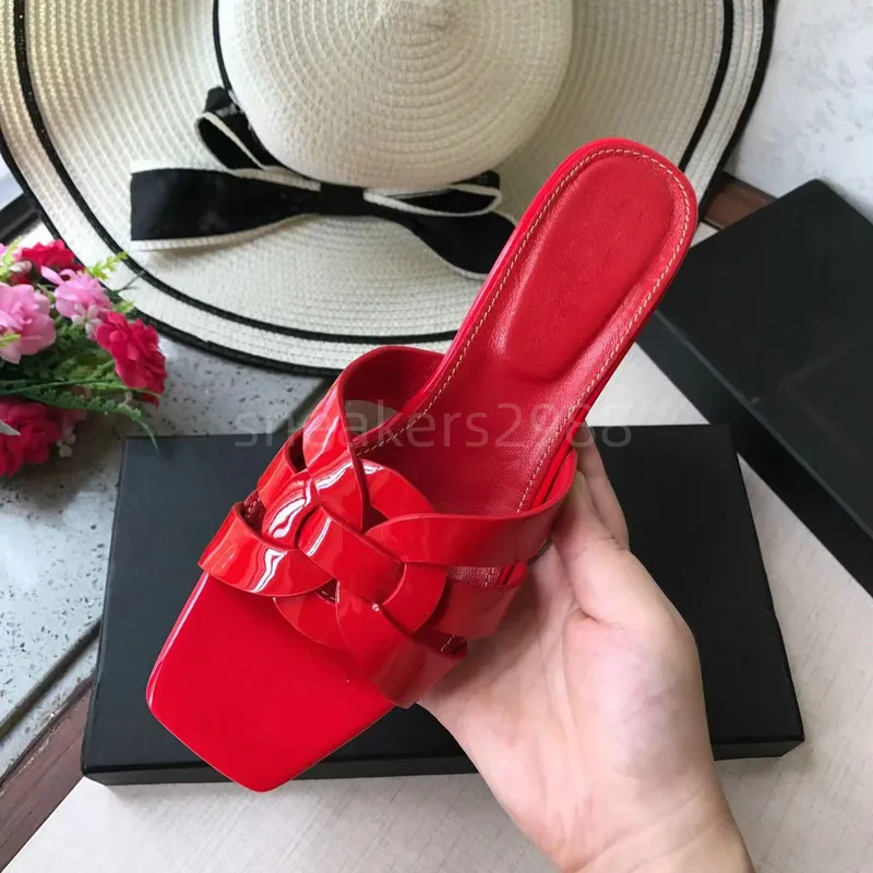 Saludo al diseñador de sandalias cruzadas tejidas, zapatillas, lujosos zapatos con tacón deslizante y punta abierta, zapatos cas