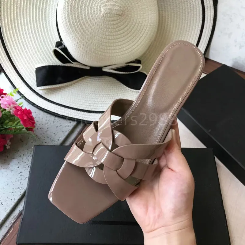 Saludo al diseñador de sandalias cruzadas tejidas, zapatillas, lujosos zapatos con tacón deslizante y punta abierta, zapatos cas