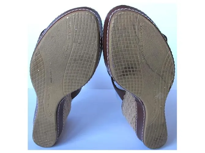 Sandalias de cuña STUART WEITZMAN 37 Castaño 