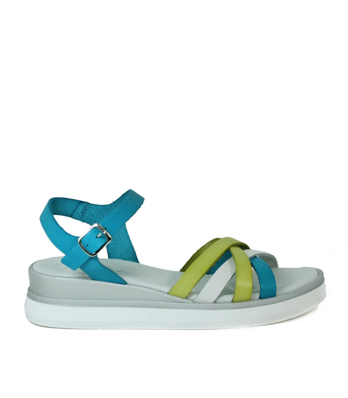 SANDALIAS DE GEL CON CUÑA VERDE APLAUSO 14590