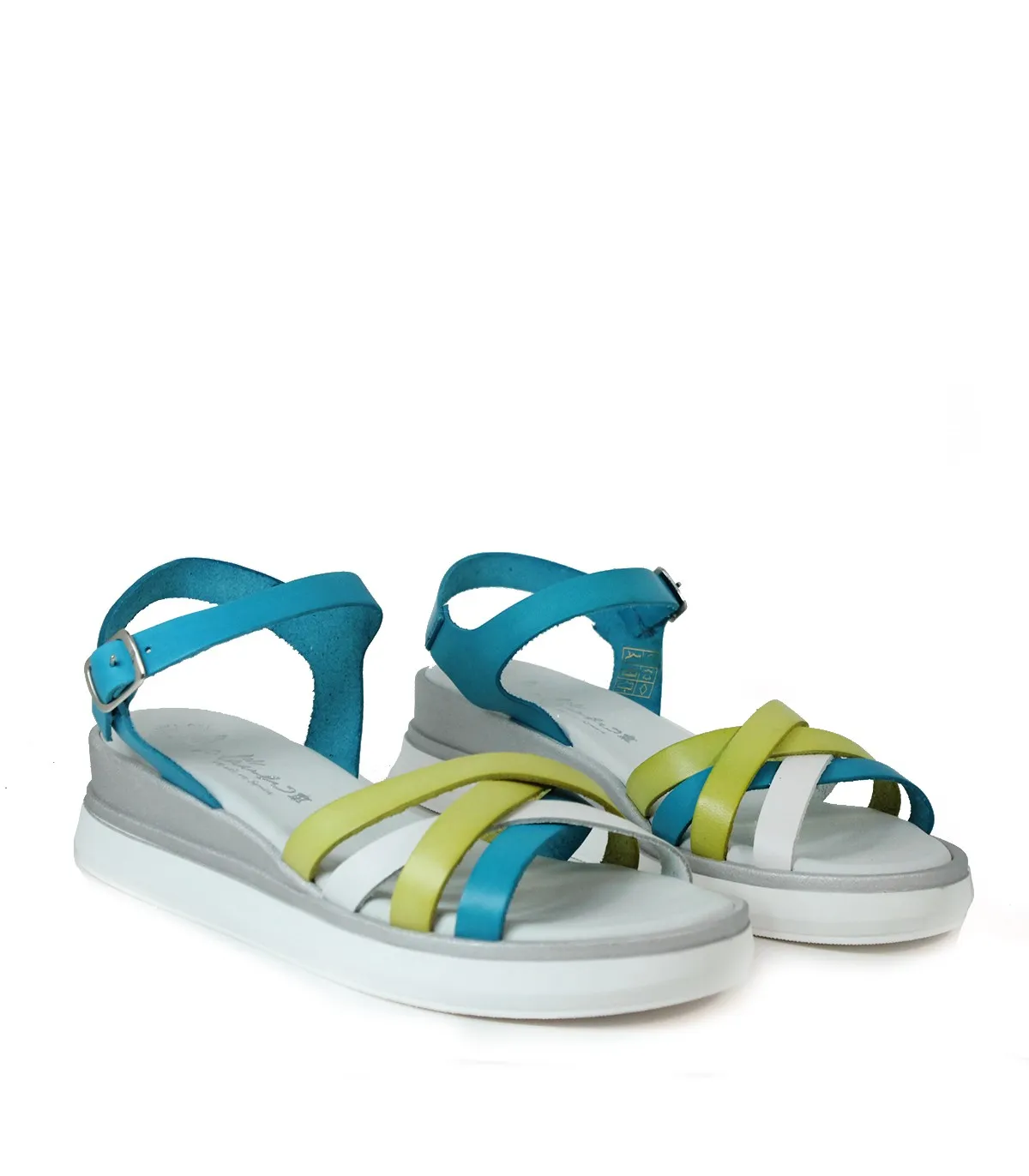 SANDALIAS DE GEL CON CUÑA VERDE APLAUSO 14590