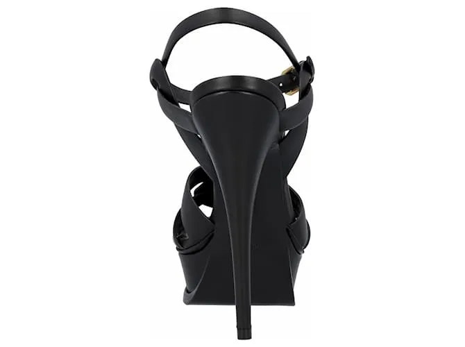 Sandalias de plataforma Tribute Saint Laurent negras Negro 