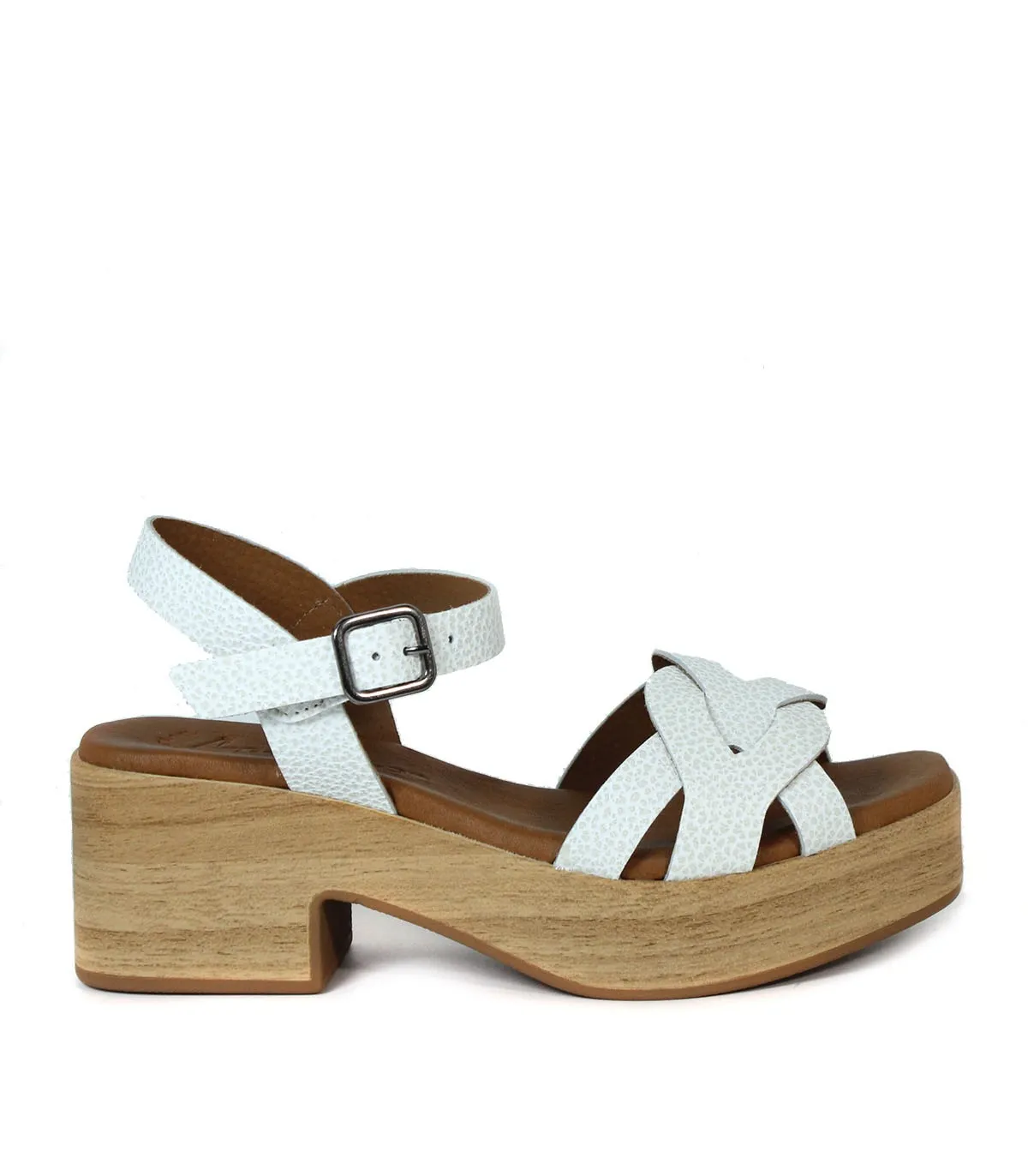 SANDALIAS DE TACÓN CON PLANTA DE GEL APLAUSO 3284 BLANCO