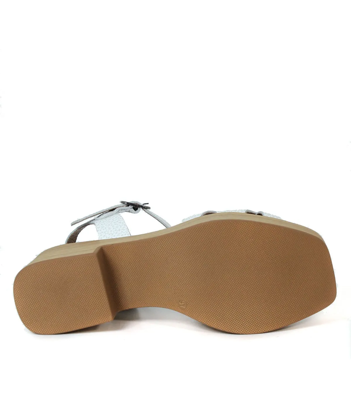SANDALIAS DE TACÓN CON PLANTA DE GEL APLAUSO 3284 BLANCO