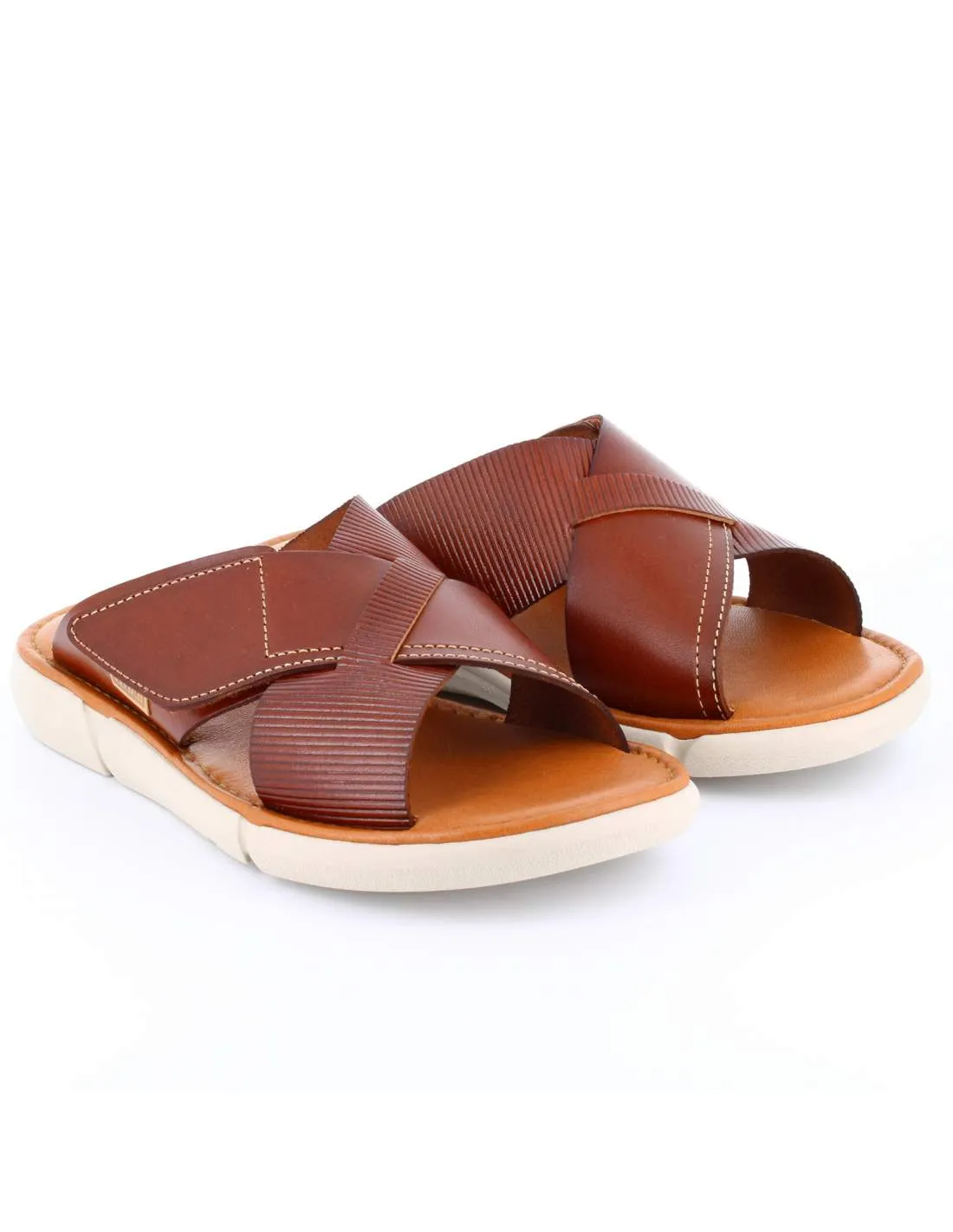 Sandalias Hombre Vaquetilla Nuez 70