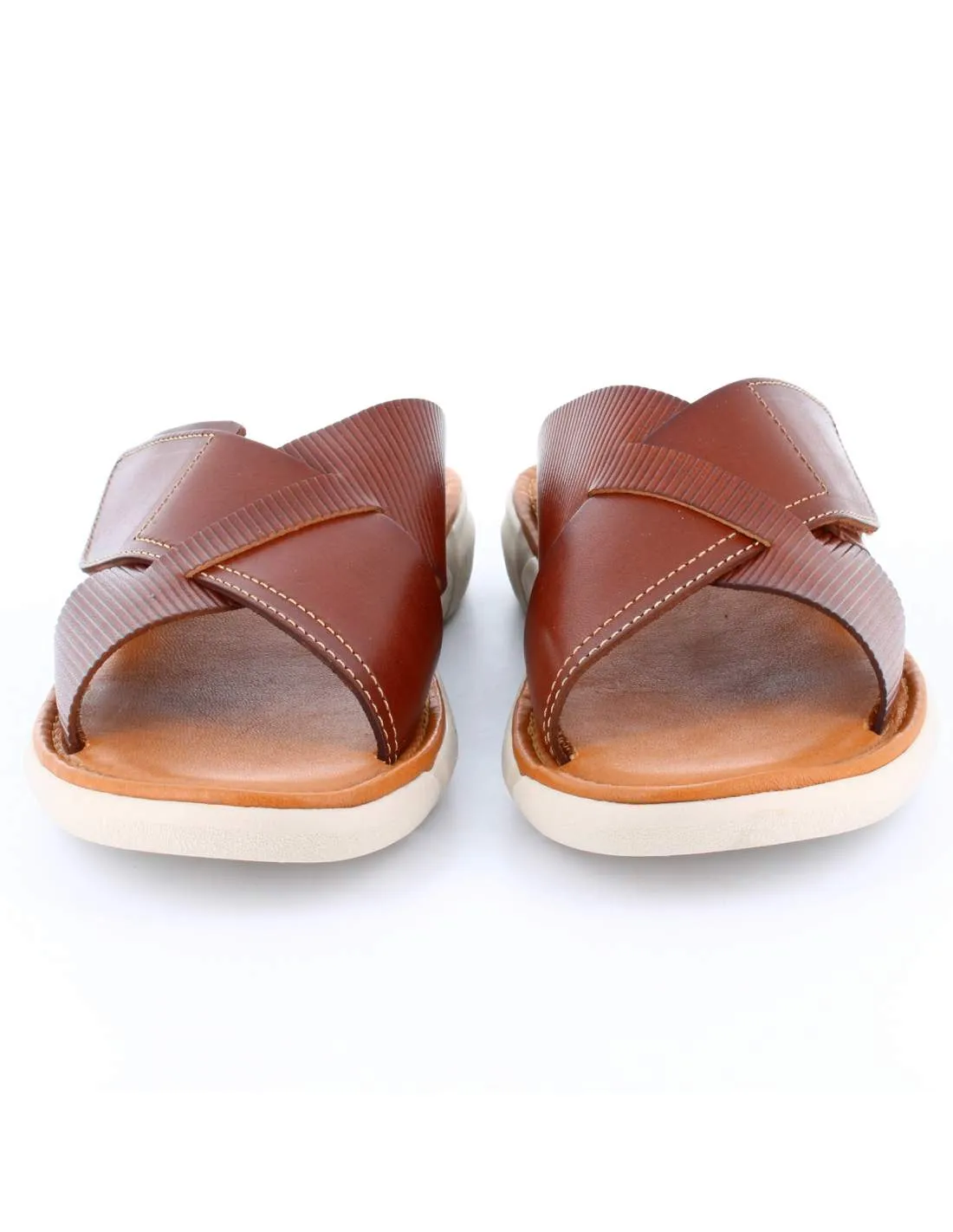 Sandalias Hombre Vaquetilla Nuez 70