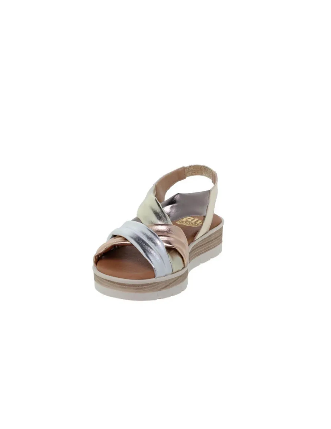 Sandalias mujer cómodas metalizadas