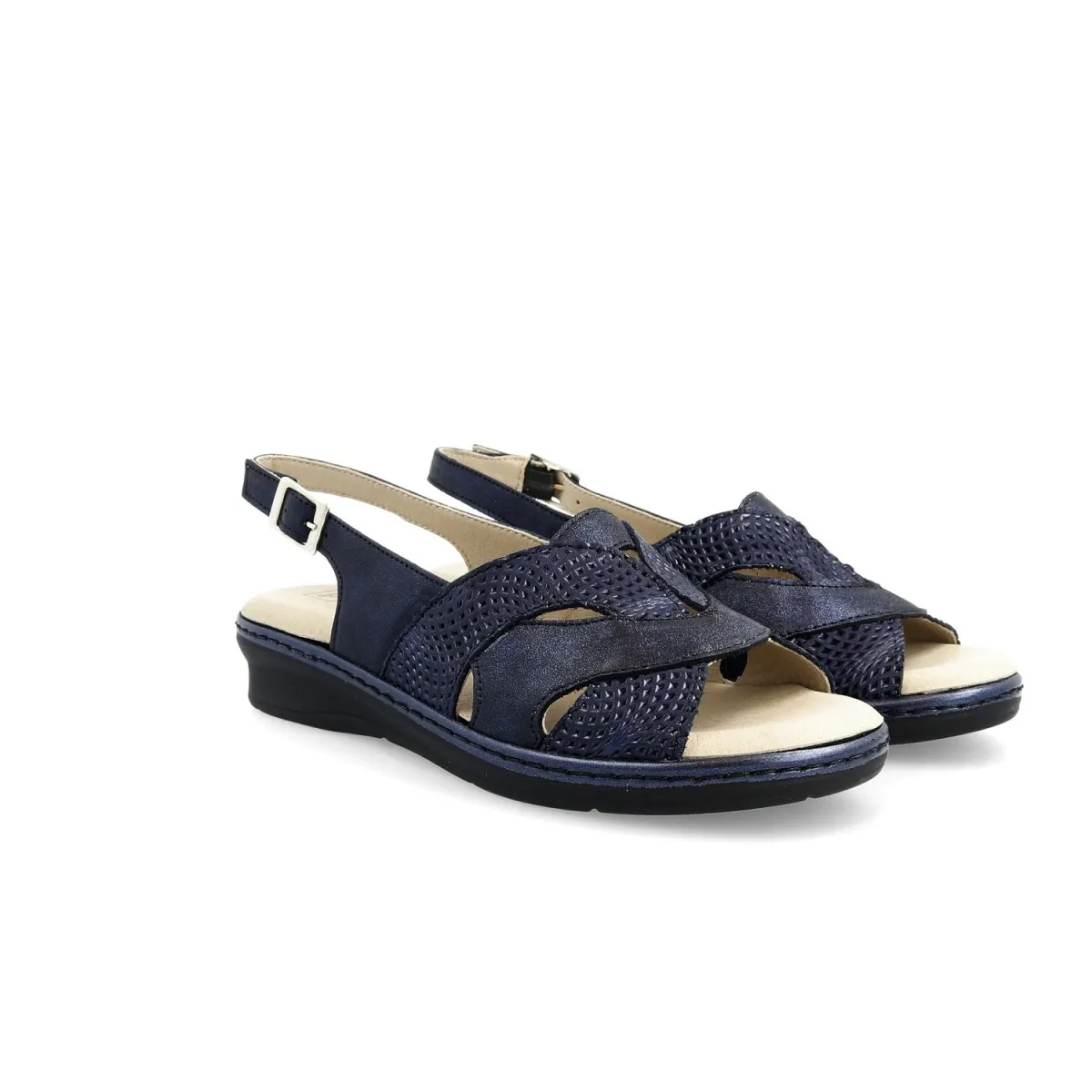 Sandalias Pitillos ancho especial mujer negro  6001