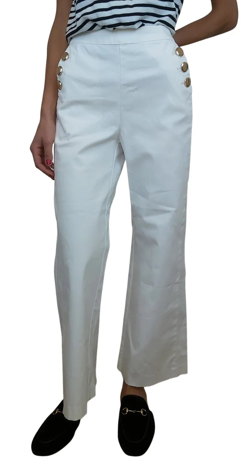 SAVILLE ROW Pantalón Blanco Botones