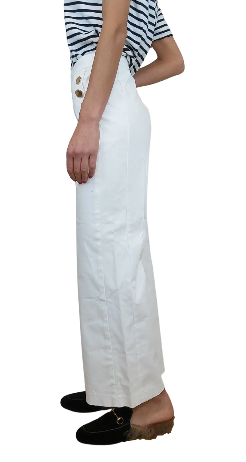 SAVILLE ROW Pantalón Blanco Botones