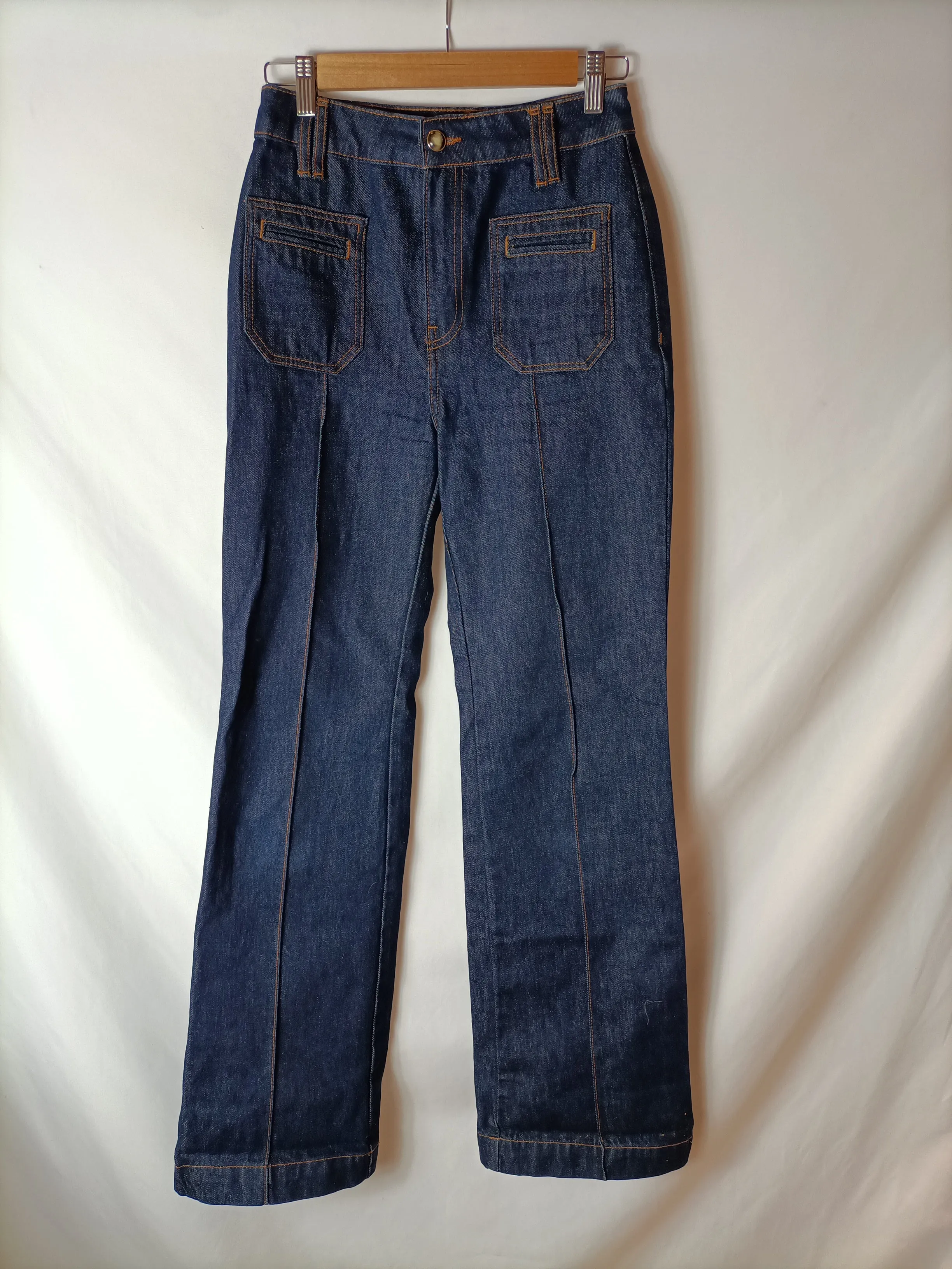 SEZANE. Pantalón vaquero ancho T.36