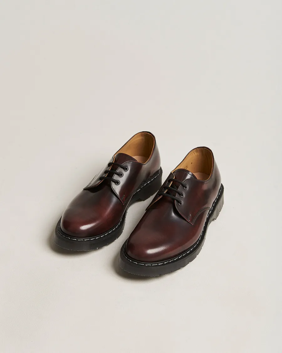 Solovair 3 Eye Gibson Shoe Burgundy Shine