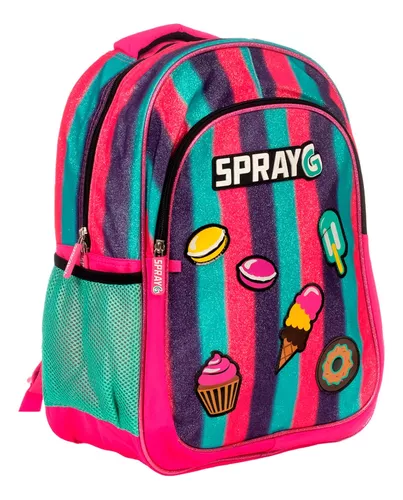 Spray G Mochila Escolar Ice Cream Macarron Glitter 83194