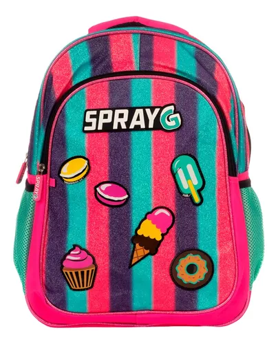 Spray G Mochila Escolar Ice Cream Macarron Glitter 83194