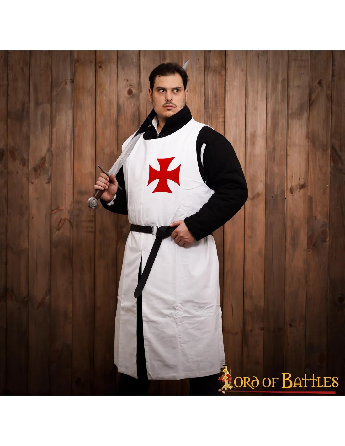 Tabardo de los Caballeros Templarios con cruz Paté