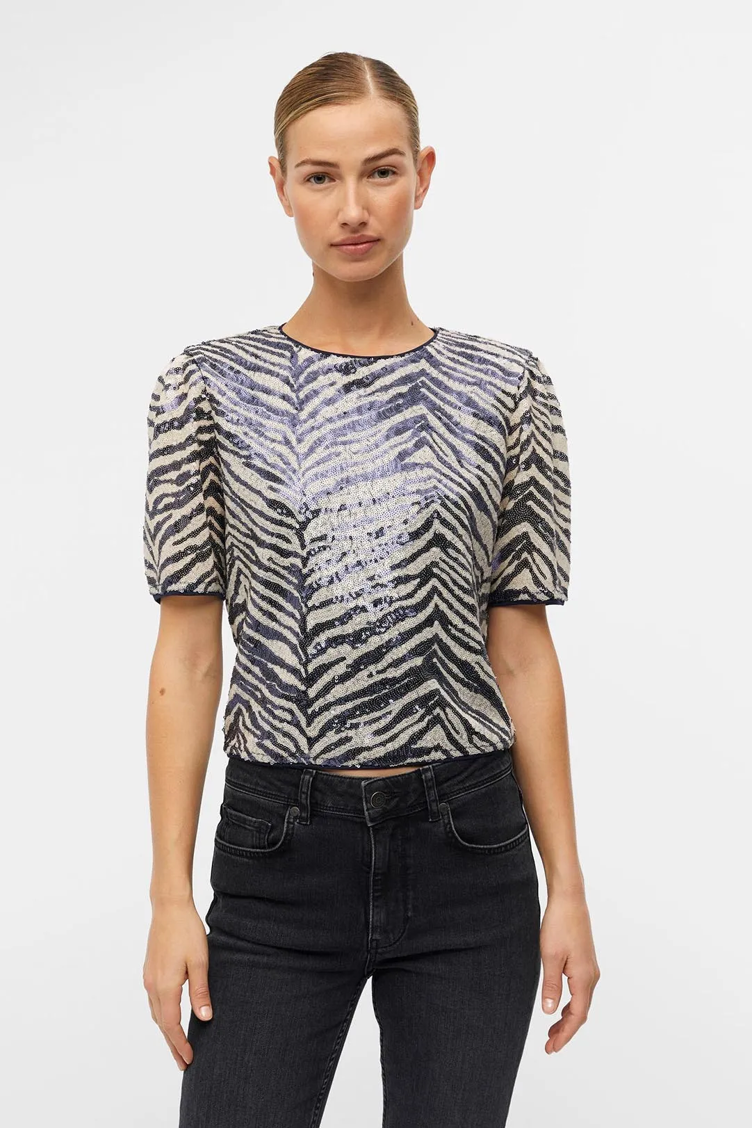 TOP LENTEJUELAS OBJNIDIA NEGRO