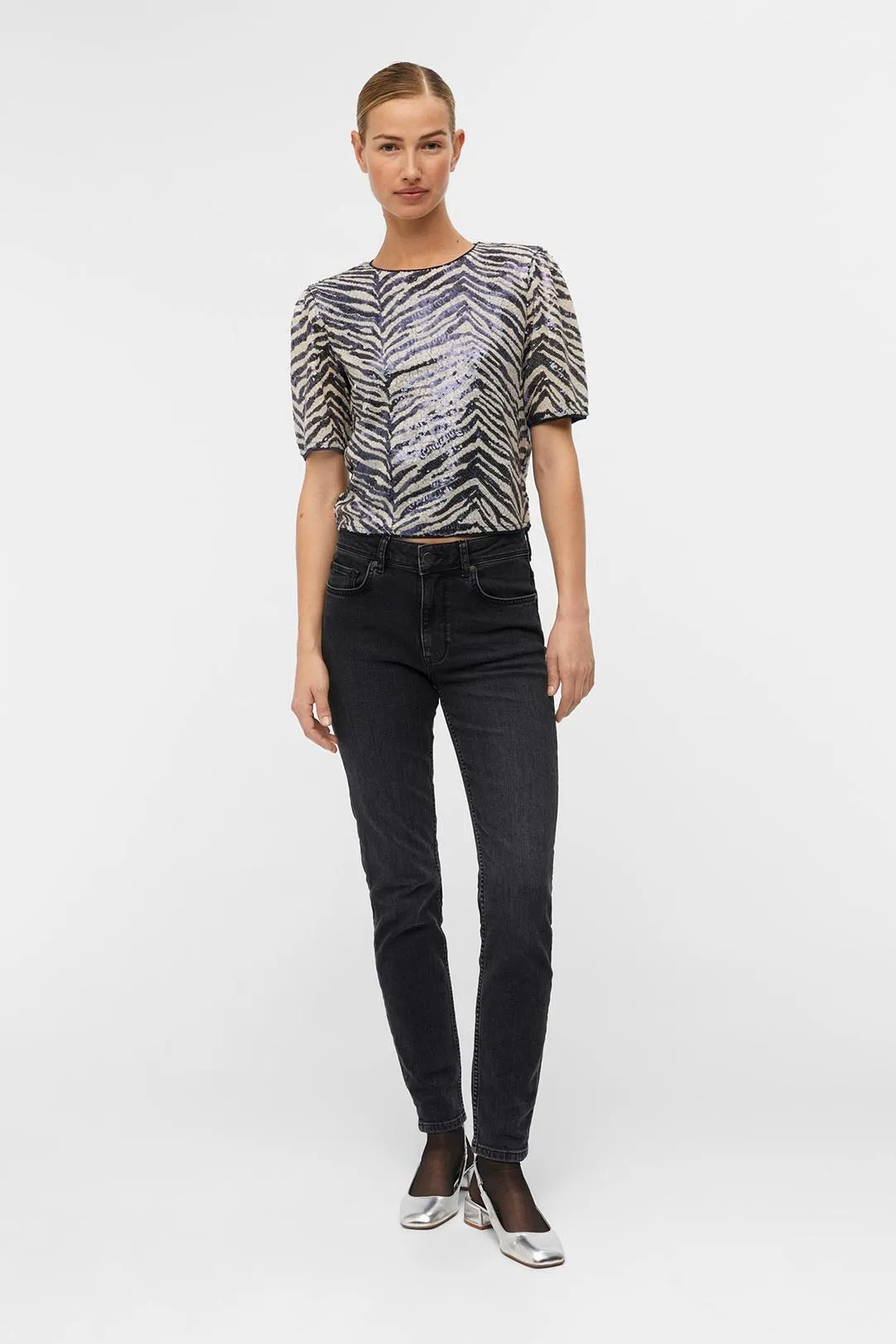TOP LENTEJUELAS OBJNIDIA NEGRO