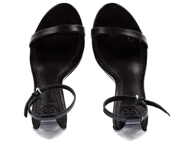 Tory Burch Colorblock Sandalias de cuña de madera en cuero multicolor Impresión de pitón 