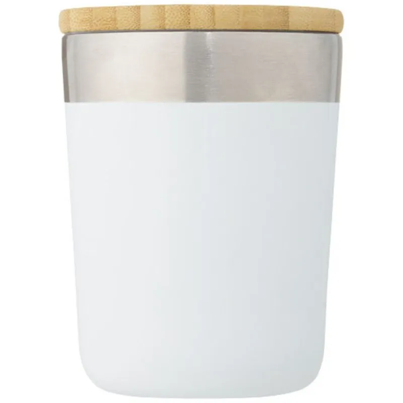 Vaso de 300 ml de acero inoxidable con aislamiento al vacío de cobre y tapa de bambú 'Lagan'