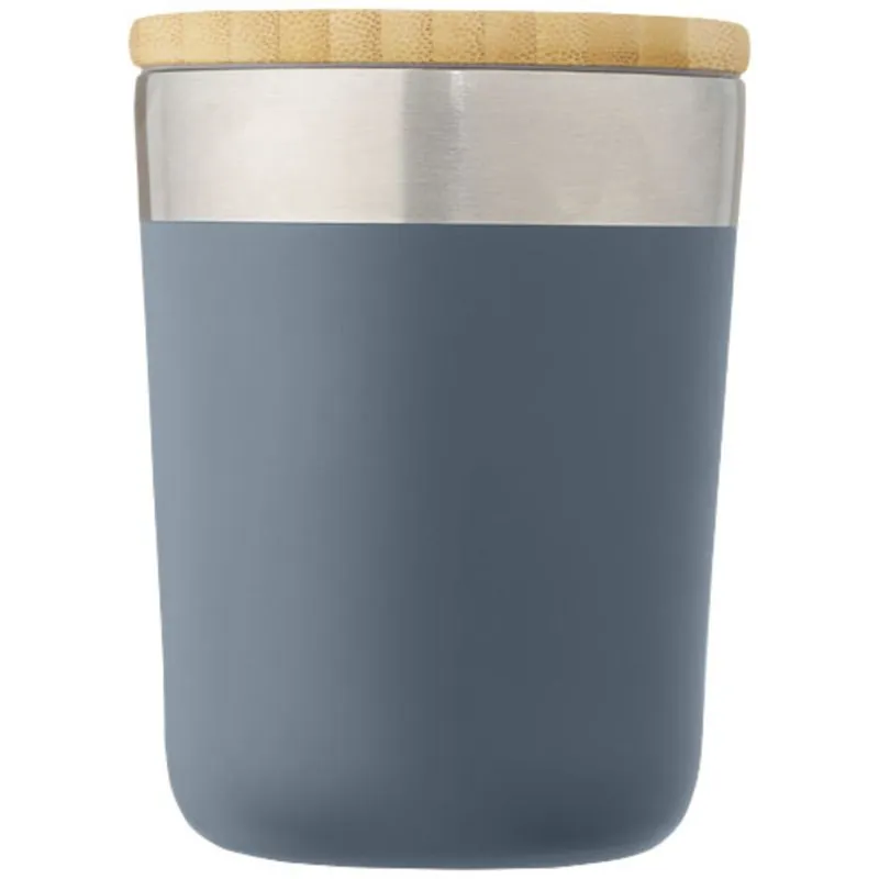 Vaso de 300 ml de acero inoxidable con aislamiento al vacío de cobre y tapa de bambú 'Lagan'