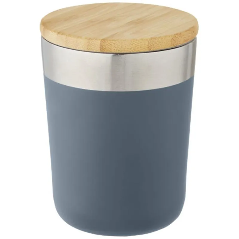 Vaso de 300 ml de acero inoxidable con aislamiento al vacío de cobre y tapa de bambú 'Lagan'