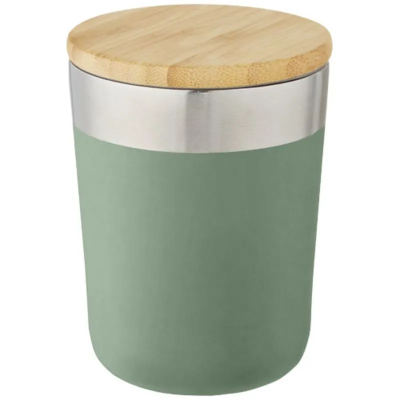 Vaso de 300 ml de acero inoxidable con aislamiento al vacío de cobre y tapa de bambú 'Lagan'