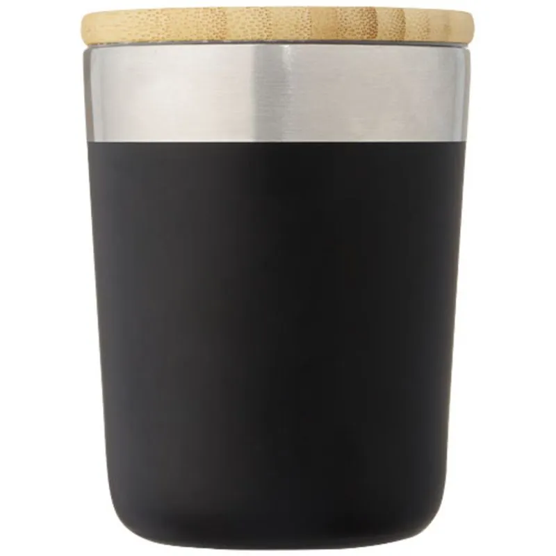 Vaso de 300 ml de acero inoxidable con aislamiento al vacío de cobre y tapa de bambú 'Lagan'