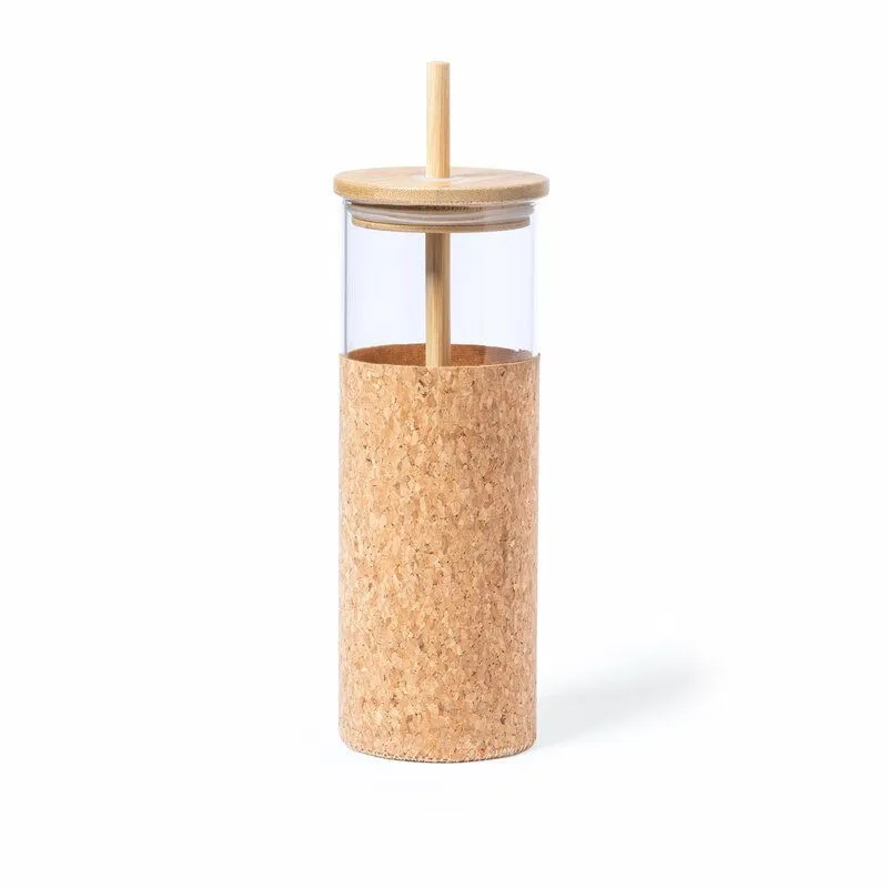 Vaso eco de cristal y corcho Tromury