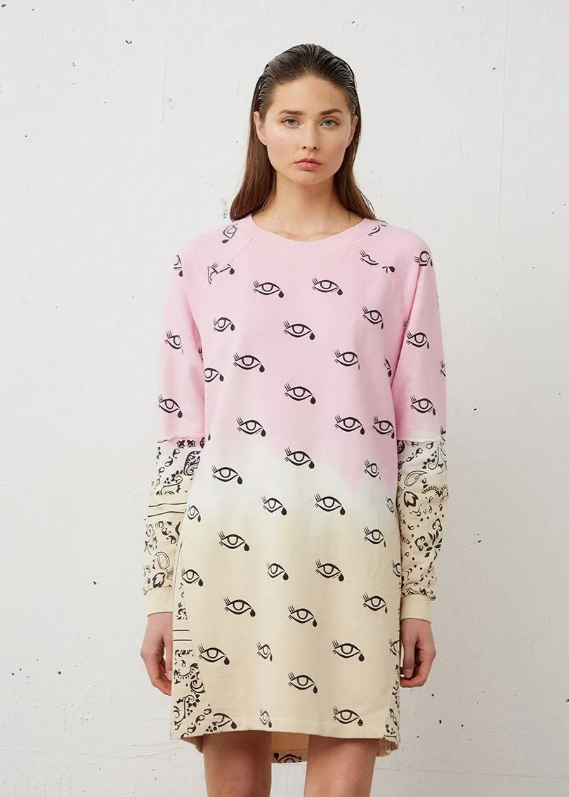 Vestido sudadera Ojos