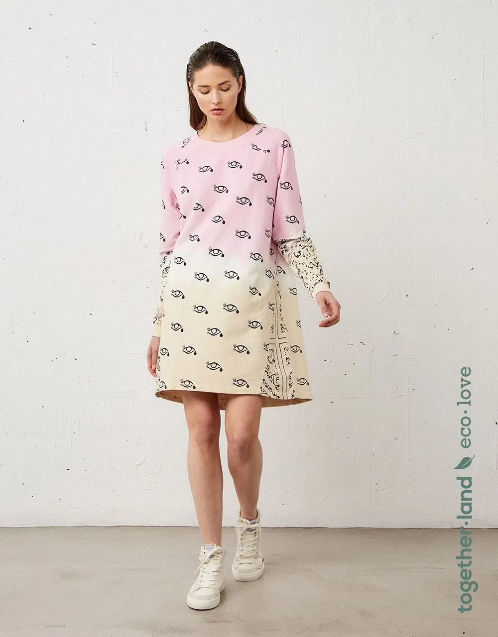 Vestido sudadera Ojos