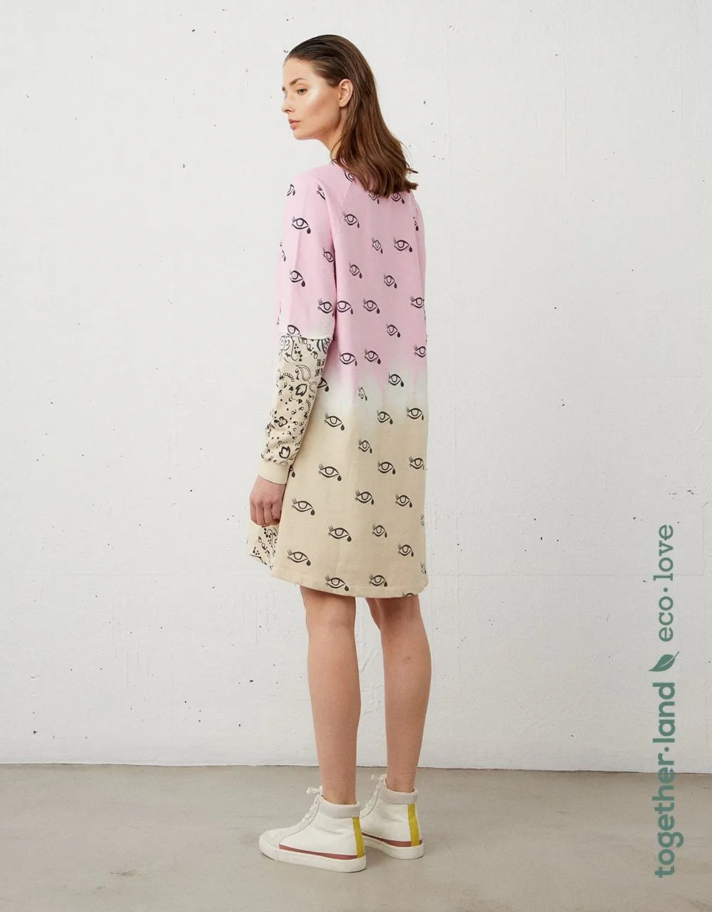 Vestido sudadera Ojos