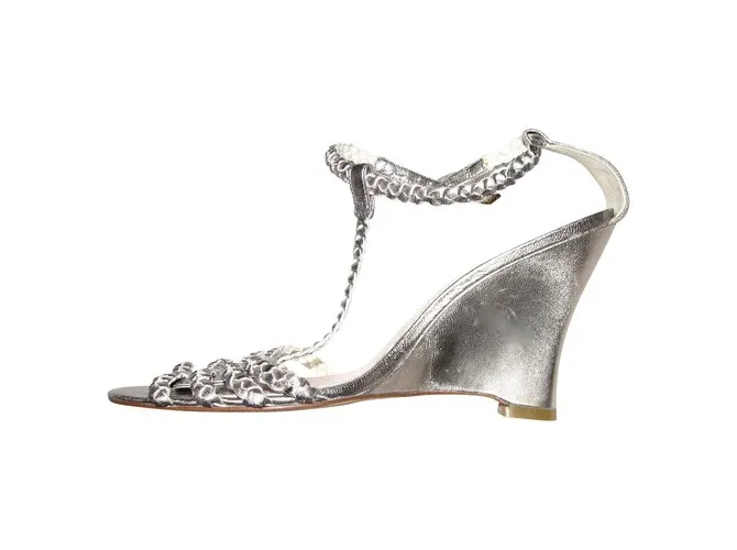 Whistles Sandalias de noche de plata 