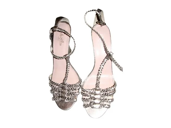 Whistles Sandalias de noche de plata 