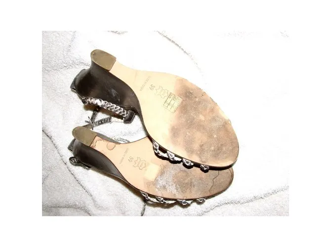 Whistles Sandalias de noche de plata 