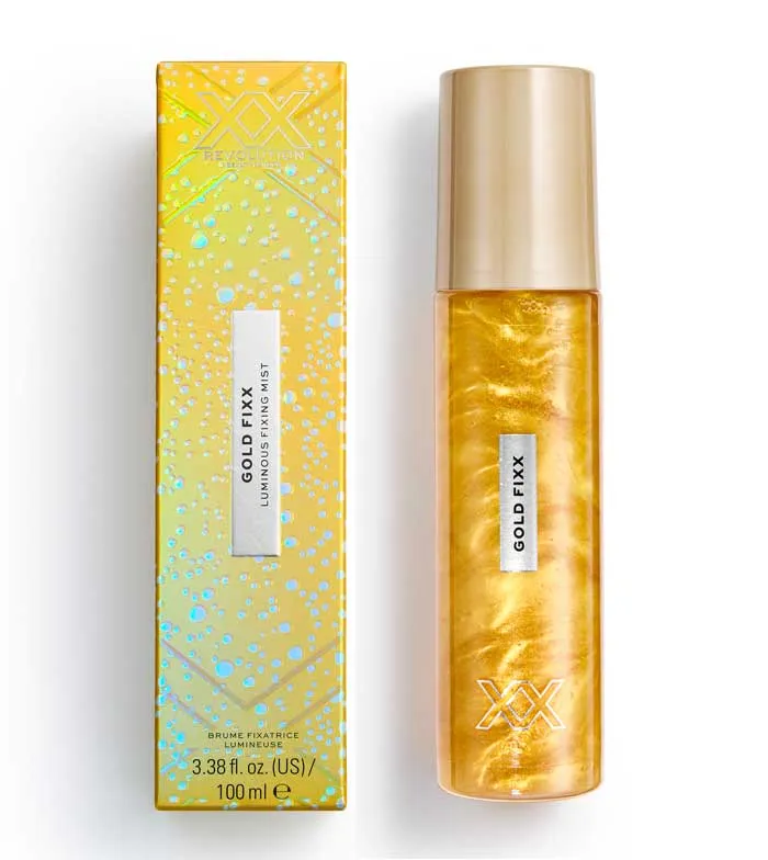XX REVOLUTION  *METALIXX*  SPRAY FIJADOR DE MAQUILLAJE GOLD FIXX