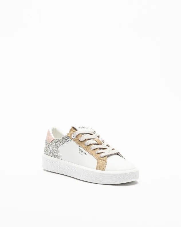 Zapatillas blancas Pepe Jeans London Dobbie Mix Blanco