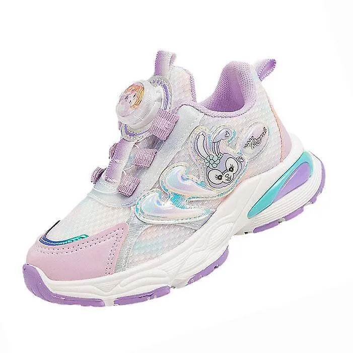 Zapatillas de deporte para niños con hebilla giratoria para niñas Zapatos deportivos ligeros y transpirables para niños Zapatos 
