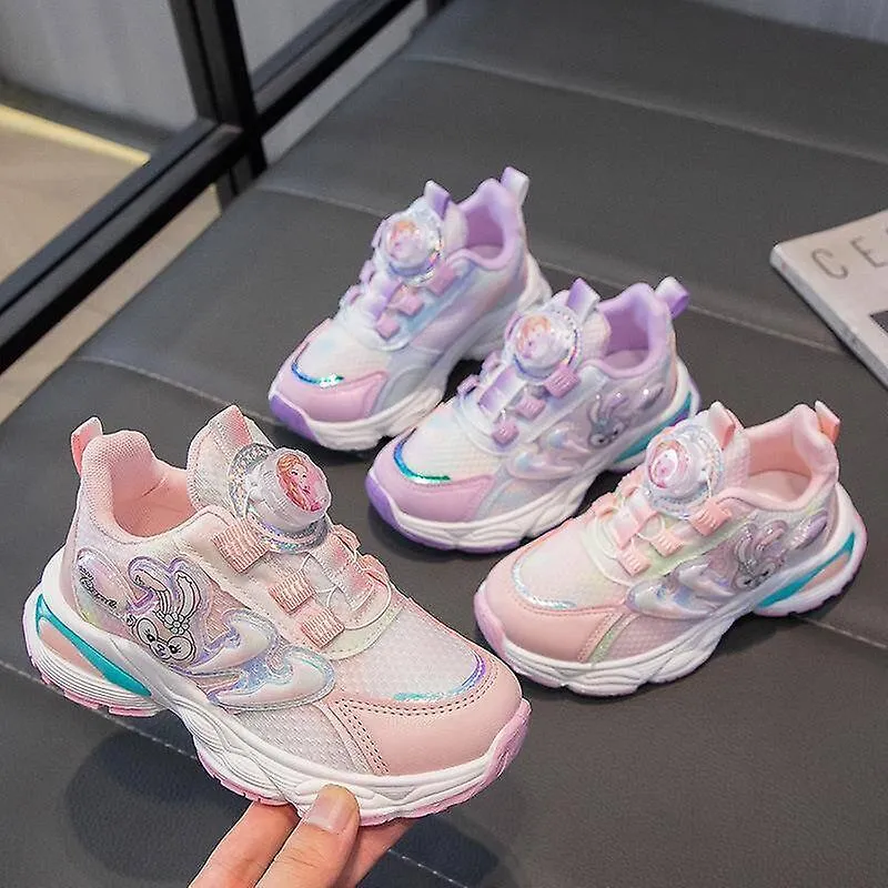 Zapatillas de deporte para niños con hebilla giratoria para niñas Zapatos deportivos ligeros y transpirables para niños Zapatos 