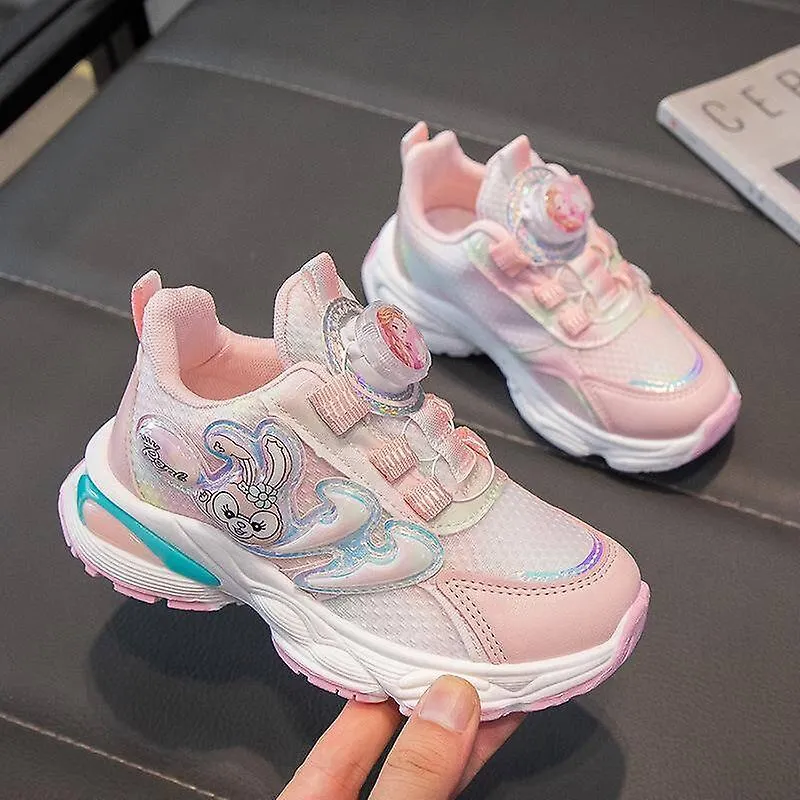 Zapatillas de deporte para niños con hebilla giratoria para niñas Zapatos deportivos ligeros y transpirables para niños Zapatos 