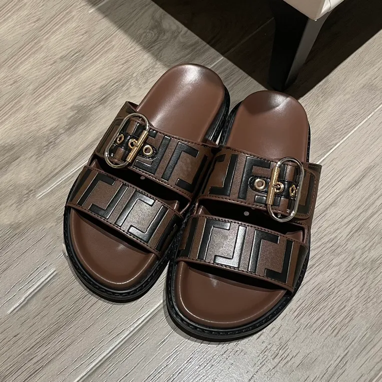 Zapatillas de diseño, sandalias, sandalias de marca de lujo, moda mujer, zapatillas clásicas de brocado floral, pisos, chanclas 