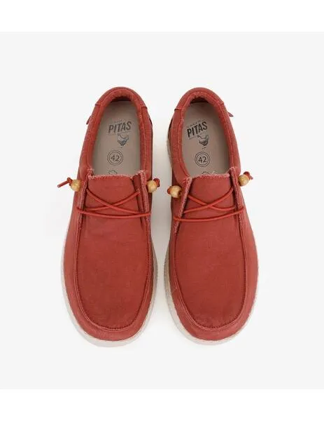 Zapatillas walk in pitas wallabi washed naranja de hombre