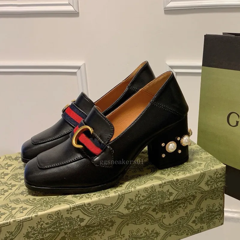Zapatos de diseñador, sandalias y tacones para mujer, zapatillas con perlas, mocasines, plataforma, zapatos de vestir informales