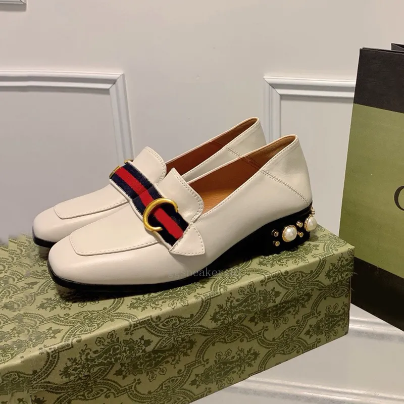 Zapatos de diseñador, sandalias y tacones para mujer, zapatillas con perlas, mocasines, plataforma, zapatos de vestir informales