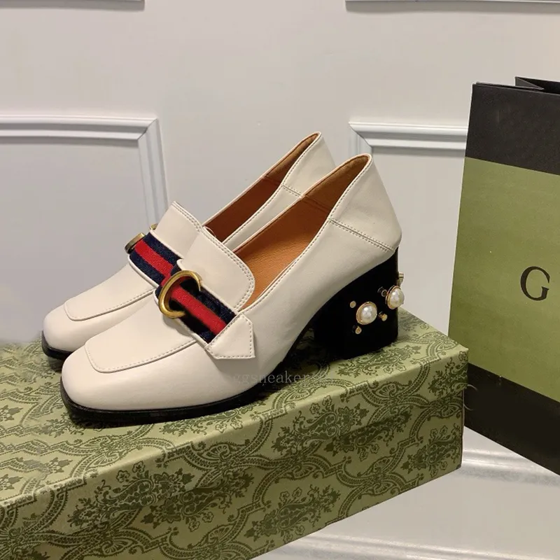 Zapatos de diseñador, sandalias y tacones para mujer, zapatillas con perlas, mocasines, plataforma, zapatos de vestir informales